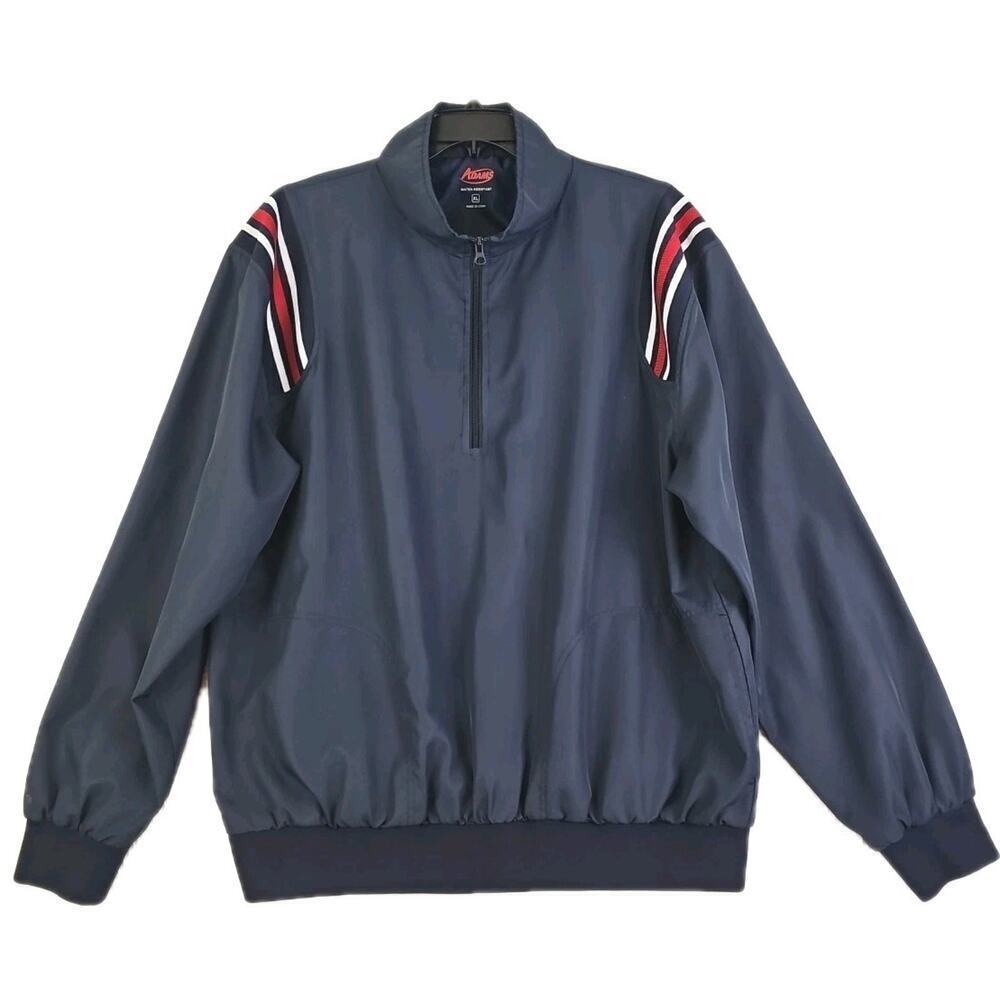 ADAMS ~Men's Size XL~ Navy Pullover Windbreaker Jacket Wind Water Resistant Golf